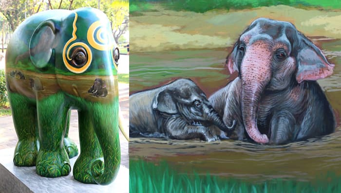 'Tusk' is an elephant model created to represent the need for conservation. Together with habitat destruction, the ivory trade for elephant tusks is the main issue in the conservation of elephants.The model features painted elephant designs