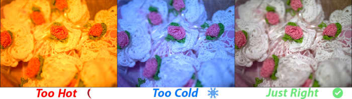 White point is measured in Kelvin degrees (it's formally a temperature) hence the commonly used terms "cold" and "hot" when talking about white balancing