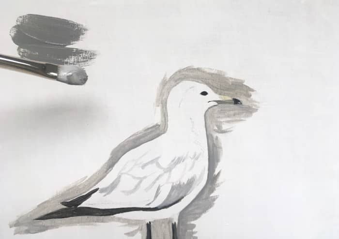Blend your brush strokes well so you don't leave obvious brush marks in your first layer of paint.