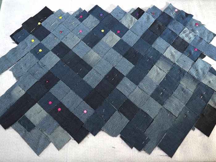 How to Make a Woven Throw Rug out of Recycled Denim Jeans
