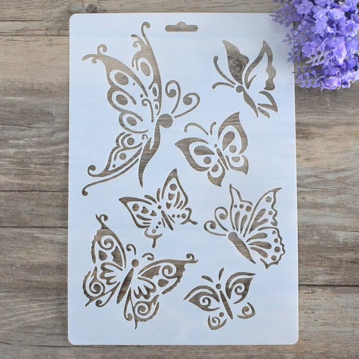 Some stencils come with multiple images/ one theme. You can use each image on it's own or as a whole background.