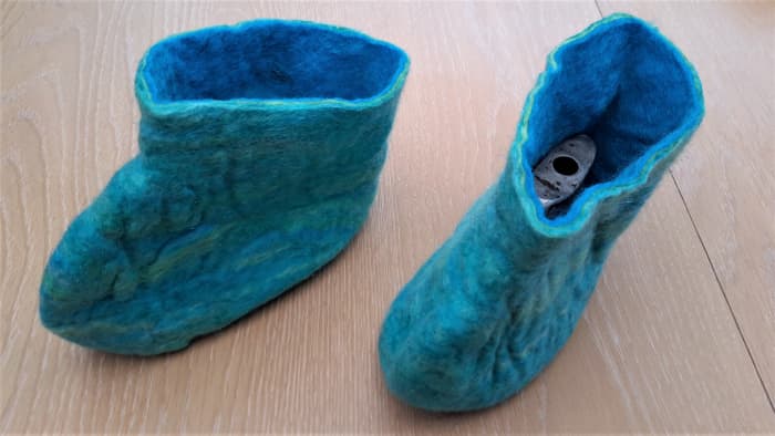 How to Make Wet-Felted Booties or Slippers With Laces - FeltMagnet