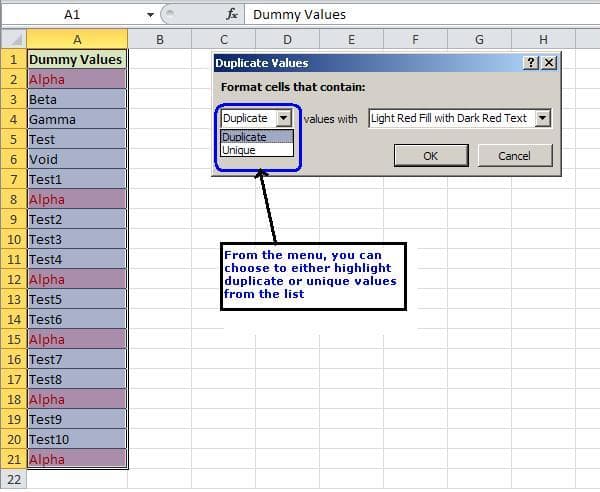 Highlight Duplicate Values Free Excel Tutorial Riset