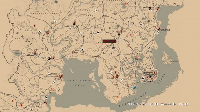If you want to do Stranger Missions look for the orange dots. The white dots are Showdown modes. In case I have to note it; this is not the whole game map.