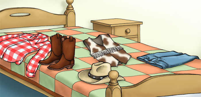 Putting your costume together and laying it out on a flat surface can help you see anything you might have missed.