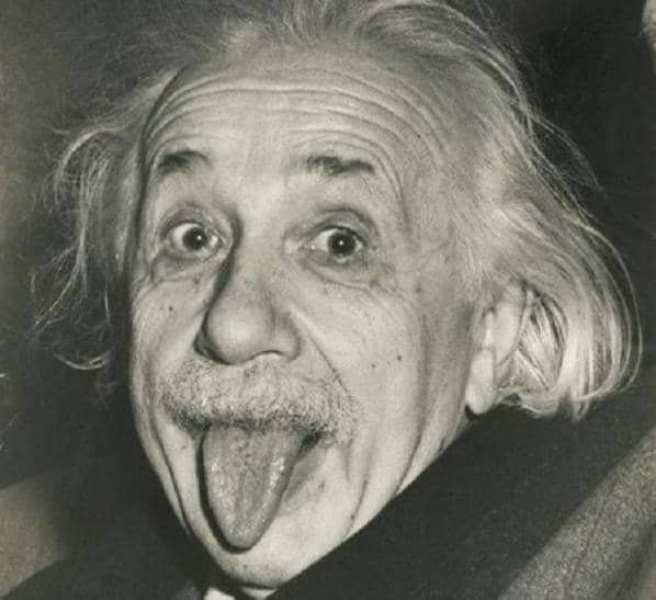 One of the most famous photographs of Einstein features him sticking out his tongue in a display of his trademark goofiness.