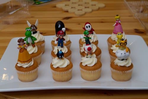 These figurines are the perfect size for awesome cupcake toppers! And kids can keep and take one home!