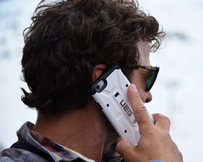 This cool phone case makes a perfect gift for outdoorsy guys, because it can survive a drop of about 4 feet onto a concrete floor.