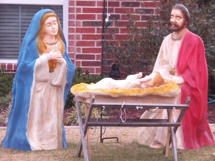 We love to take a trip around town to look at nativity displays and vote for our favorite.