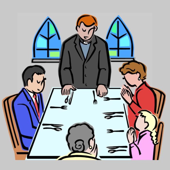 Keep in mind that God already knows what you are going to say, so be concise, especially when the food is on the table.