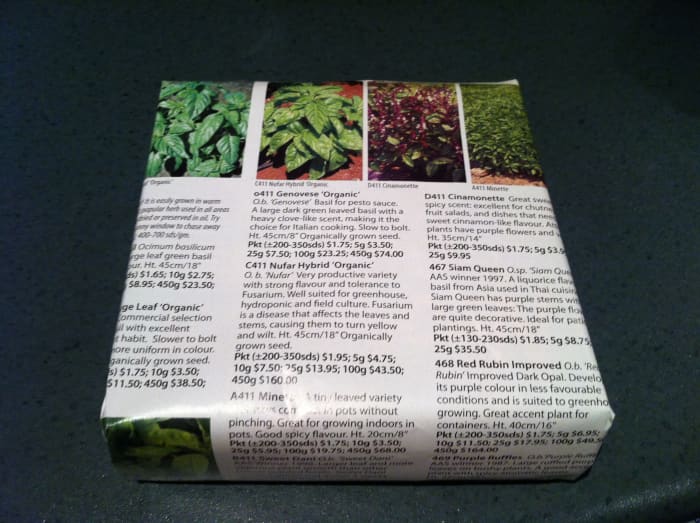 Pages from a seed catalogue make a great gift wrap for the gardener or cook on your list.