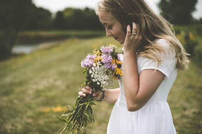 Picking my own bouquet with my mom and sister-in-law is one of my favorite memories of getting married.