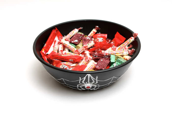 An unsupervised candy bowl is often a big temptation for unsupervised trick-or-treaters out for the spoils.