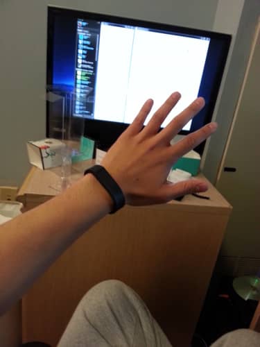 The Fitbit Flex is easy-to-use and uses minimal arm space. It's a great way to keep track of your calorie burn and intake.