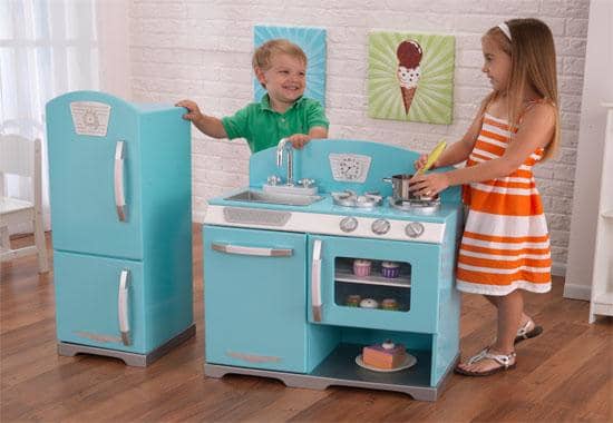 The KidKraft Kitchen is perfect for children who love to use their imaginations. It breaks apart, making it easy to store in multiple locations.