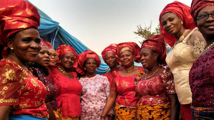 The formidable women in the bride's family. They decide whether the engagement will take place or not.