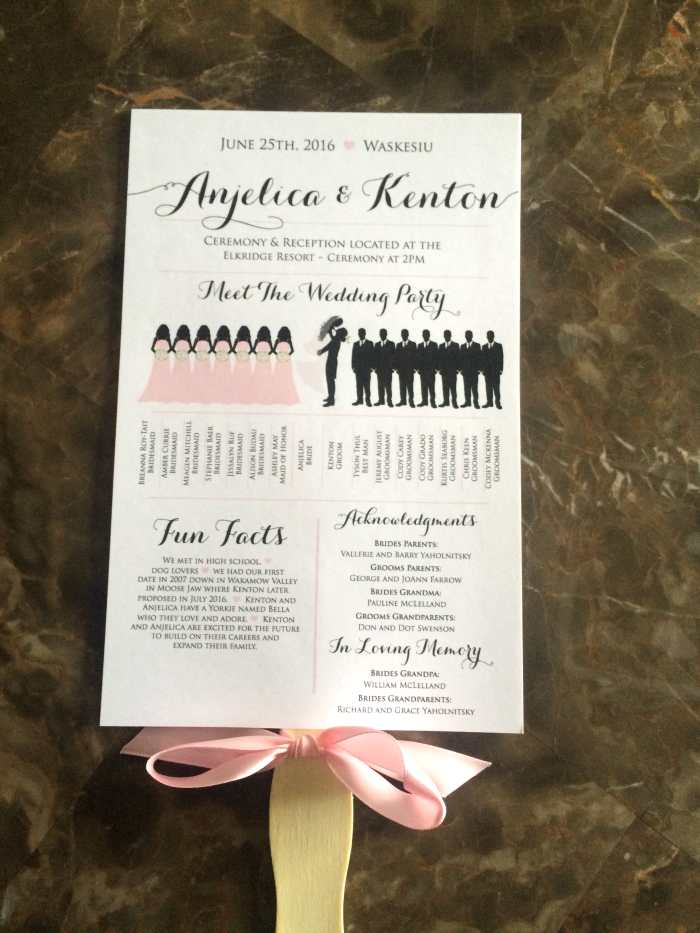 5 Easy Steps to Creating Your Own Wedding Program Fans - Holidappy