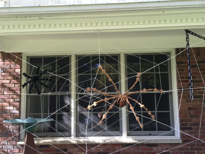 A big scary fake spider can't protect your house one Halloween, but some commonsense safety tips can help give you peace of mind when the ghosts and goblins are out.