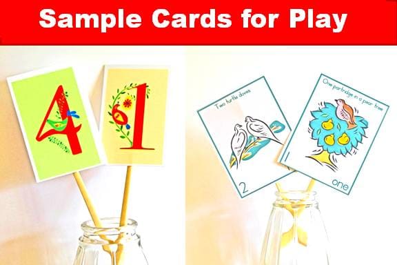 Here are some examples of some cards you can use for the play. Print them on card stock, then attach them to a rod.