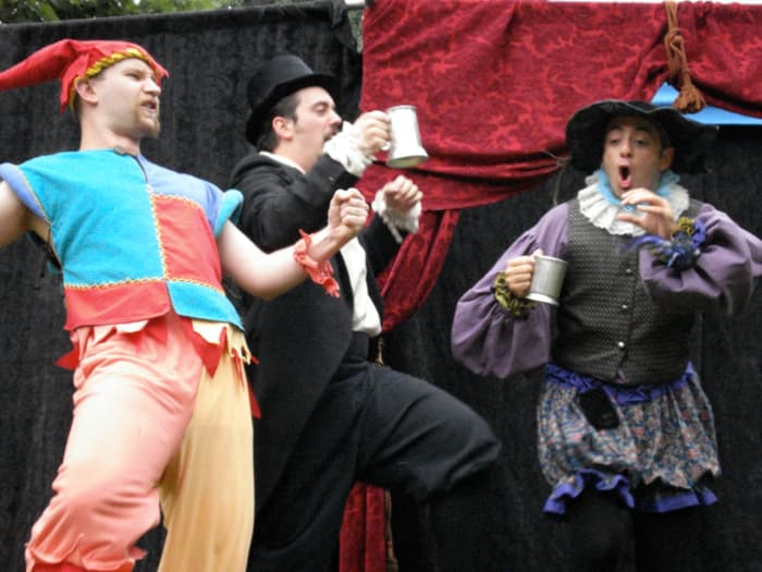 Shakespeare's Twelfth NIght Feste, Sir Toby Belch and Sir Andrew Aquecheek