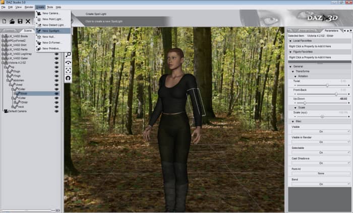 From the menu at the top of the screen, you can find your options for rendering, loading lights and primitives and saving your most recent renders.