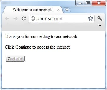 If the captive portal is working users should be directed to the landing page when they first connect to the internet.