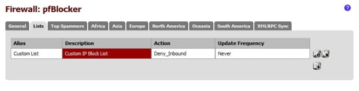 Once a custom list has been added it will appear in the lists tab. To add additional lists click on the plus symbol.