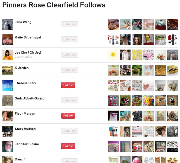 Follow Pinterest users with similar interests, passions, etc. and take the time to interact with them to build meaningful relationships.