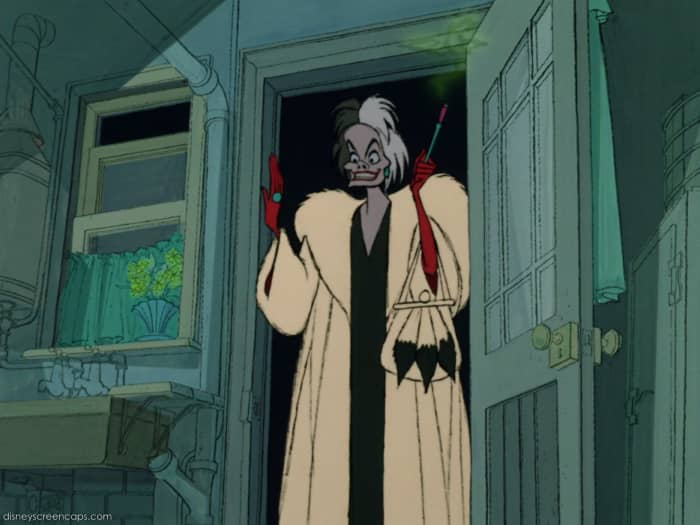 The film's true star, Cruella is a marvellous blend of sinister appearance, eye-swivelling histrionics and wicked dialogue.