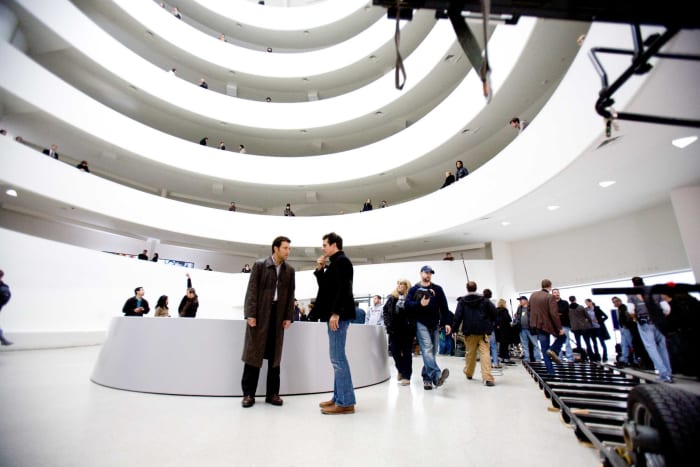 The shoot-out at the Guggenheim, the vast set seen here, is the undoubted highlight of the film and one of the best action sequences of any film in history.
