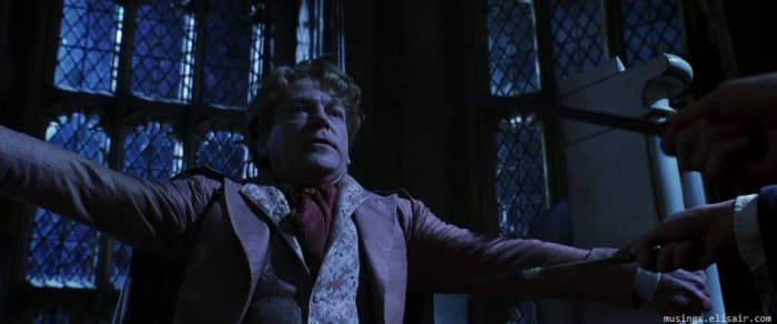 Branagh's appearance as the foppish Lockhart gives the film a comedic edge to clash with the film's darker tone