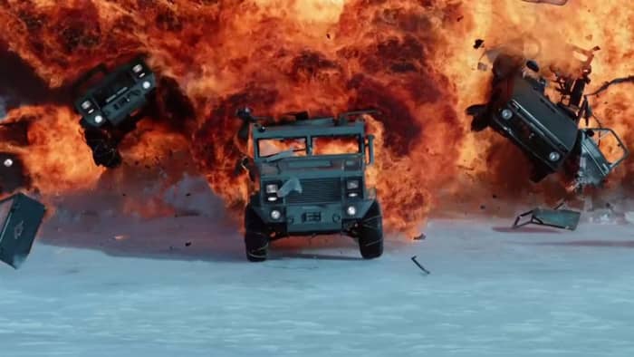 The film offers up the same explosive mix of physic-defying stunts, ridiculous plot contrivances and ultra-macho atmosphere the series has become known for.