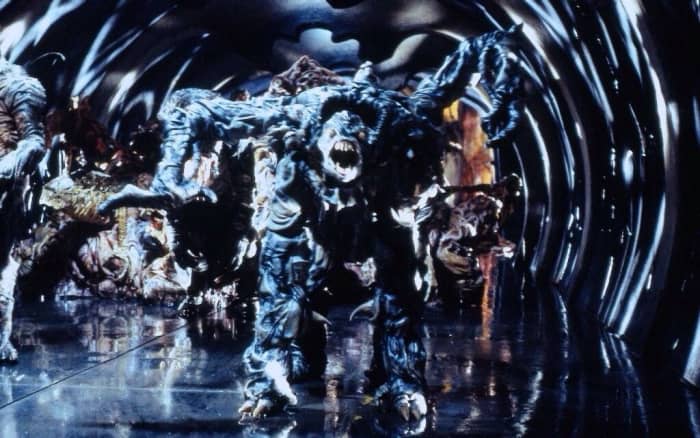 The film features a lot of H.P. Lovecraft's imagery. It's obvious when looking at the creature design for the film.