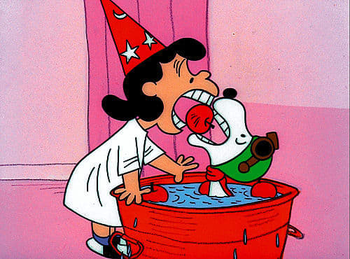 "Ugh! I've been kissed by a dog! I have dog germs! Get hot water! Get some disinfectant! Get some Iodine!"