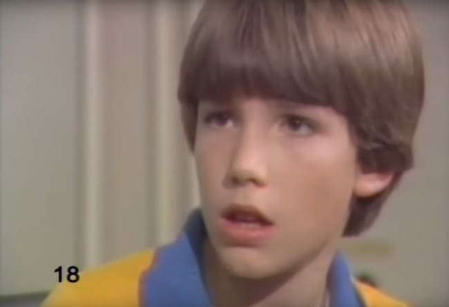 The young Bruce Wayne? Its Ben Affleck as a child actor in the educational TV series The Voyage of the Mimi during the 80s.