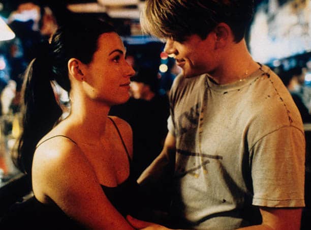 Will Hunting (Damon) and Skylar (Minnie Driver) dated on and off the screen. How do you like them apples?