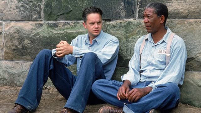 The central pair of Robbins (left) and Freeman (right) is both a charming and captivating one, holding your interest throughout the film.