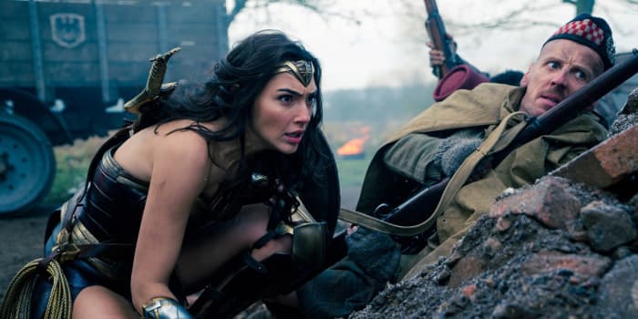 Gadot (left) certainly looks the part as Diana but she lacks the charisma and power needed for the role, feeling more like a fashion statement instead of a legendary warrior.