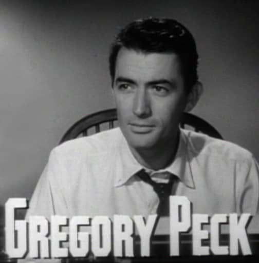 Gregory Peck in a screenshot from the trailer for the 1947 film "Gentleman's Agreement"