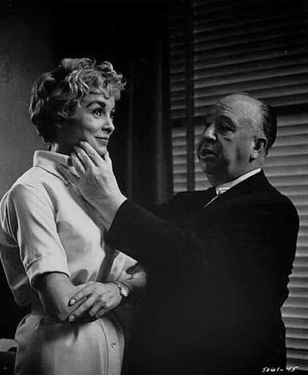 Hitchcock's (right) direction combined with Bernard Hermann's iconic film score make the film the ultimate chiller
