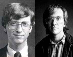 Bill Gates (left) was played by Anthony Michael Hall in TNT's "Pirates of Silicon Valley"