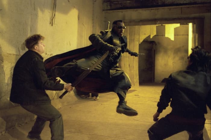 Raising the stakes - Snipes looks and feels like a legitimate action star, kicking and vaulting his way through hundreds of extras.
