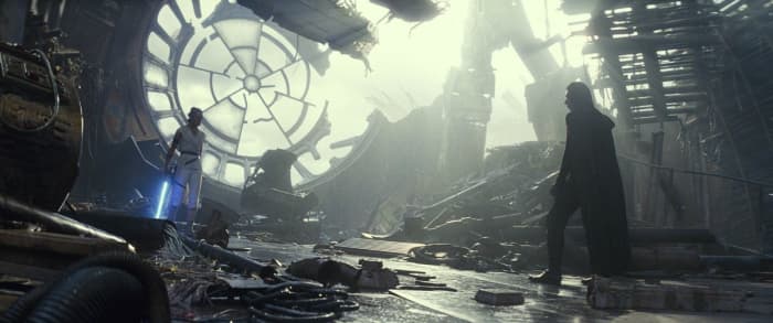 The film rarely misses an opportunity to hark back to the original trilogy - both in locations and character used.