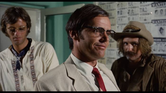Nicholson's electric and eccentric performance as alcoholic lawyer George lifts the film to even higher heights.