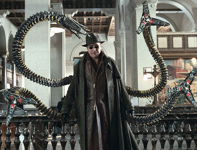 Molina's Doctor Octopus is a superb villain, an improvement in every way on Willem Dafoe's Green Goblin