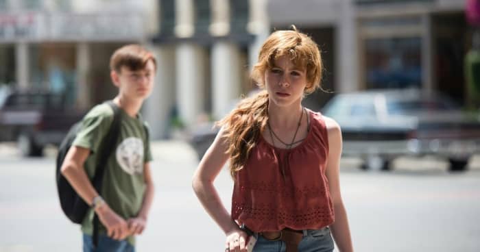 Traditionally, child actors put me off but the film is powered by genuine and powerful performances, led by Lieberher (left) and Lillis (right).