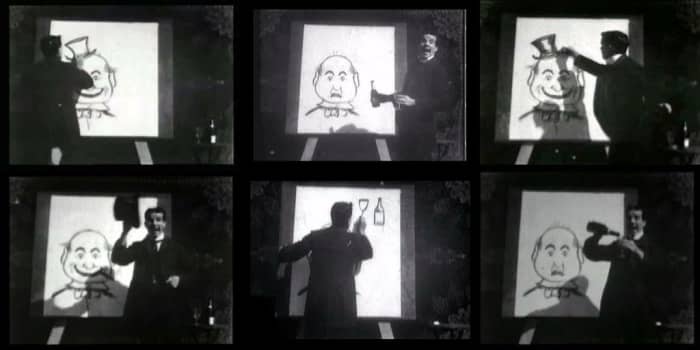 J. Stuart Blackton's "The Enchanted Drawing", one of the earliest attempts at stop-motion animation.