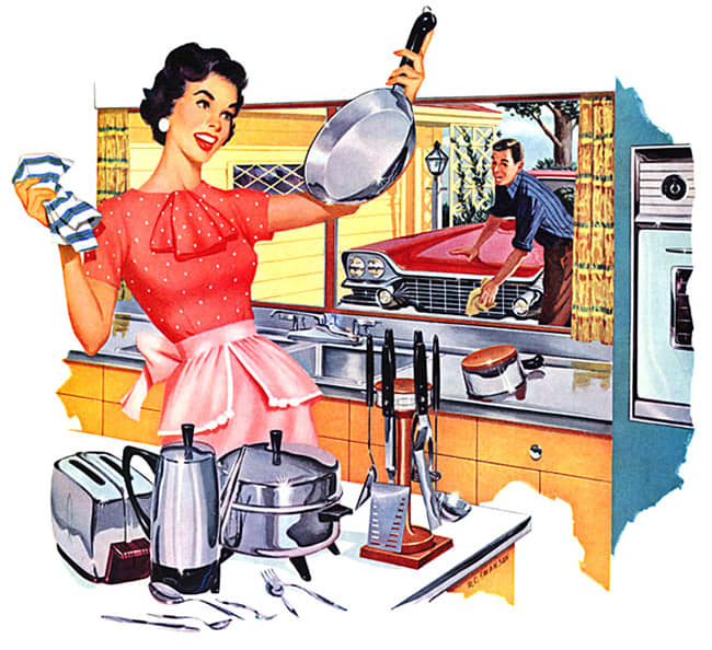 When WWII happened, as all the men were drafted, the women stayed behind and took up the jobs of their husbands, driven by Rosie the Riveter and a new wave of feminism in the US.