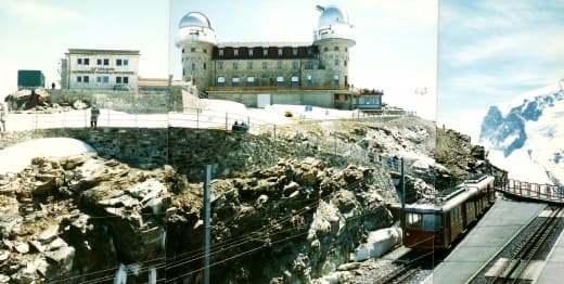 Up at Gornergrat / High Altitude Research Station / Matterhorn - 3 photos pieced together