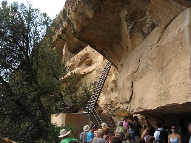 Balcony House: A 32-foot ladder goes straight up the cliffside to enter this dwelling!